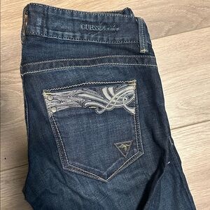 GUESS Indigo Men's Jeans with Embroidered Pocket